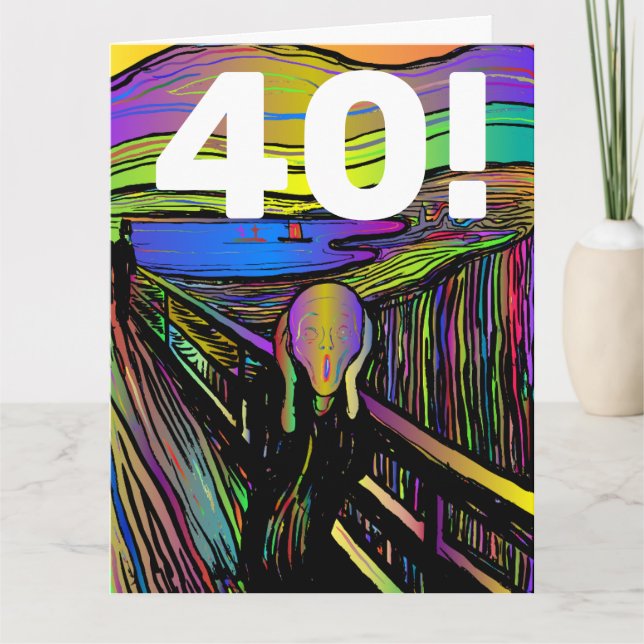 40:E BIRTHDAY 30 FUNNY SCREAM GREETING CARD TACK KORT (Framsida)