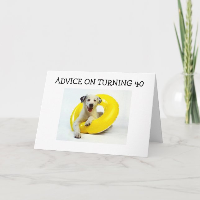 40:e BIRTHDAY ADVISE "PLAY" Kort (Framsida)