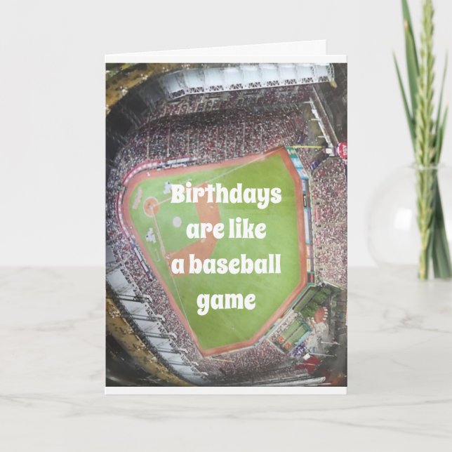 "40:e BIRTHDAY" BASEBALL OCH BIRTHDAYS!! Kort (Framsida)
