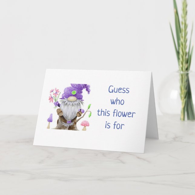 ***40:e BIRTHDAY*** COMICAL GNOME Card Kort (Framsida)