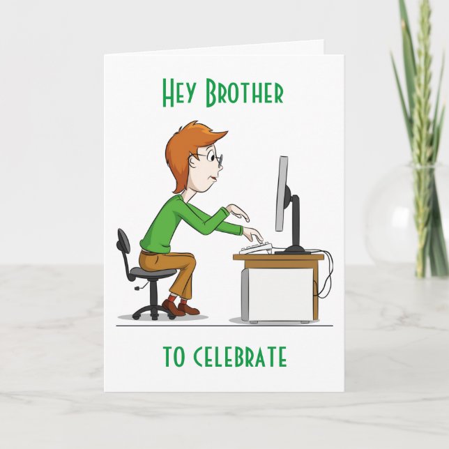 "40:e BIRTHDAY FOR MY BROTHER"-kort Kort (Framsida)