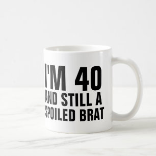 40:E BIRTHDAY FUNNY KAFFE KOPPAR, BRAT KAFFEMUGG