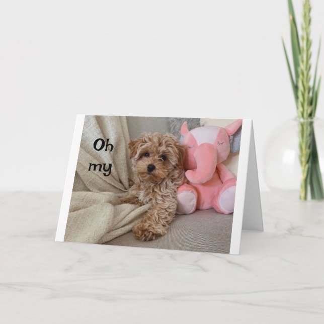 *40:e BIRTHDAY* NÅGONTING TILL "BARK ABOUT" Kort (Framsida)