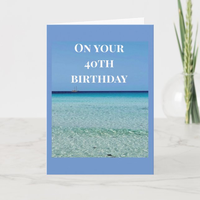 "40:e BIRTHDAY WISHED ALL "DEN BÄSTA" Kort (Framsida)