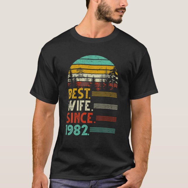40:e Bröllop-årsdagen för den finstilta bästa frun T Shirt (Framsida)