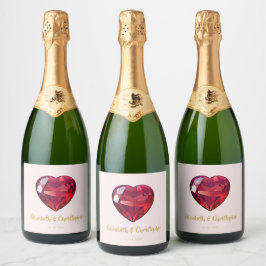 40:e Bröllop-årsdagen Ruby Red Rosa Guld
