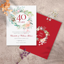 40:e Bröllop-årsdagen Spara Blommigten Datum Meddelande Vykort