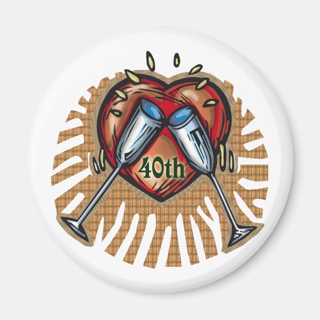 40:e bröllop-årsdagen t magnet (Framsidan)