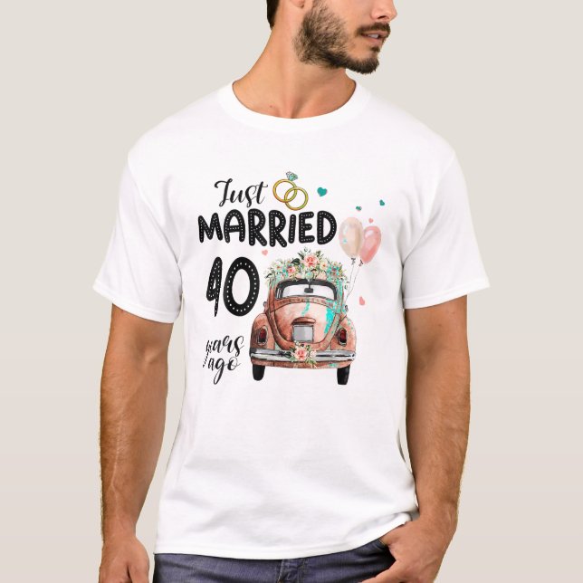 40:e Bröllop-årsdagen T Shirt (Framsida)