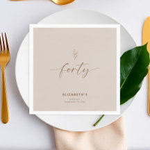 40:e Eleganten på födelsedagen - minimalt