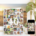 40:e eller vilken ålder som helst Foto Collage Big Kort<br><div class="desc">Ett stort födelsedagskort i fotomallen som du kan anpassa för alla åldrar och lägga till upp till 40 olika foton. Exempelexemplet är avsett för en 40:e födelsedag som du kan redigera och du kan också anpassa meddelandet inuti och registrera året på baksidan. Fotomallen är ett redo för dig att lägga...</div>
