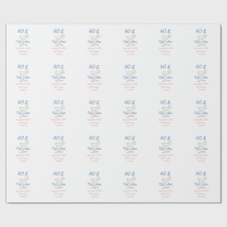 40:e & fantastisk blå födelsedagsnamn datum martin presentpapper