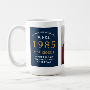 40:e födelsedag 1985 Blått Guld Lägg till fotostor Kaffemugg