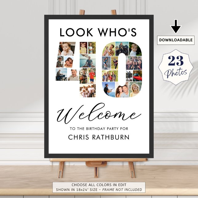 40:e födelsedag 40 23 foton Titta Vem är 40 Poster (Skapare uppladdad)