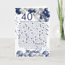 40:e födelsedag 40 anledningar till att vi Kärleka