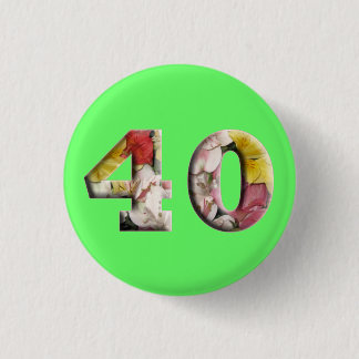 40:e födelsedag 40 år Milestone Pin Knapp