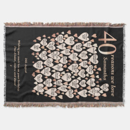 40:e födelsedag 40 skäl att vi Kärlek dig Filt