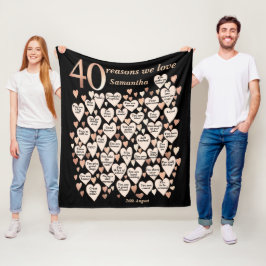 40:e födelsedag 40 skäl att vi Kärlek dig Fleecefilt