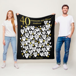 40:e födelsedag 40 skäl att vi Kärlek dig Fleecefilt