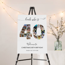 40:e födelsedag 40 Välkomsthälsning för fotokollag