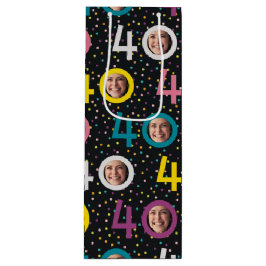 40:e födelsedag Anpassa Vin-presentsäck för foto