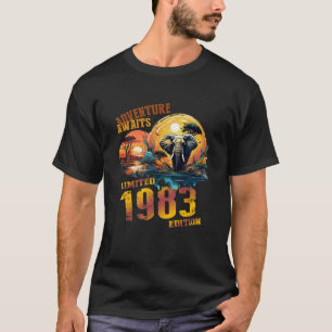 40:e födelsedag Begränsad 1983 Edition Elefant Swe T Shirt