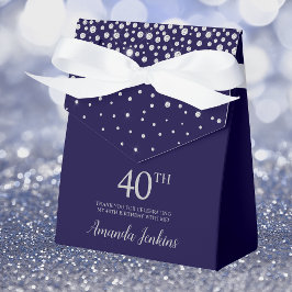 40:e födelsedag Blå Sparkly-Tacken Presentaskar