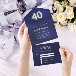 40:e födelsedag (blått silver) osa