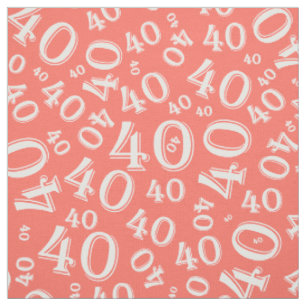 40:e födelsedag Coola Mönster Coral/White Tyg