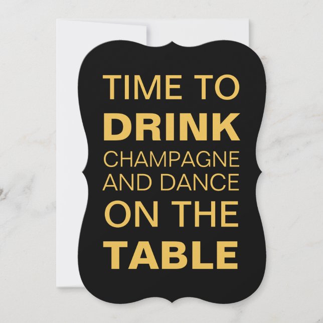 40:e födelsedag Dags att dricka champagneinbjudan Inbjudningar (Framsida)