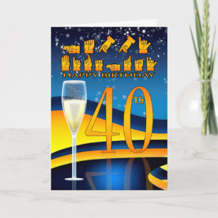 40:e födelsedag Döv Grattis på födelsedagen Kort