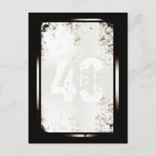 40:e födelsedag efter modernt, minimalistiskt vyko vykort