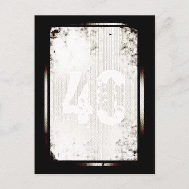 40:e födelsedag efter modernt, minimalistiskt vyko vykort (Framsida)