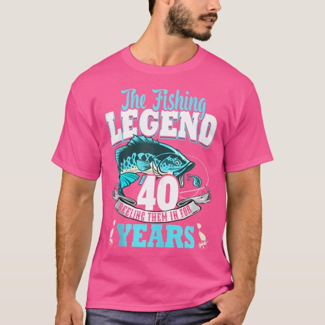 40:e födelsedag fiske 40:e årsfiskare 1983 t shirt (Framsida)