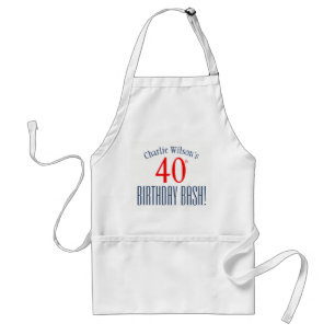 40:e födelsedag! födelsedagsfest Apron Förkläde