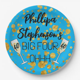 40:e födelsedag Fortieth Blue 40-åring