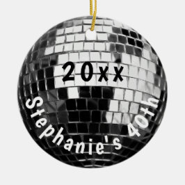 40:e födelsedag Foto Disco Boll Keepsaké Julgransprydnad Keramik