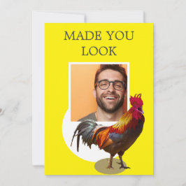 40:e födelsedag Foto Roligt Chicken Tupp Inbjudningar