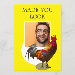 40:e födelsedag Foto Roligt Chicken Tupp Inbjudningar