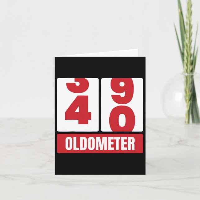 40:e födelsedag Funny Gift Manar Women Oldometer - Kort (Framsida)