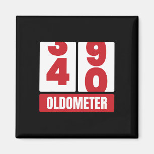 40:e födelsedag Funny Gift Manar Women Oldometer - Magnet