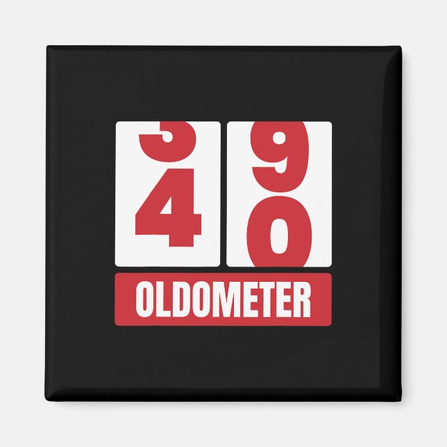 40:e födelsedag Funny Gift Manar Women Oldometer - Magnet (Framsidan)