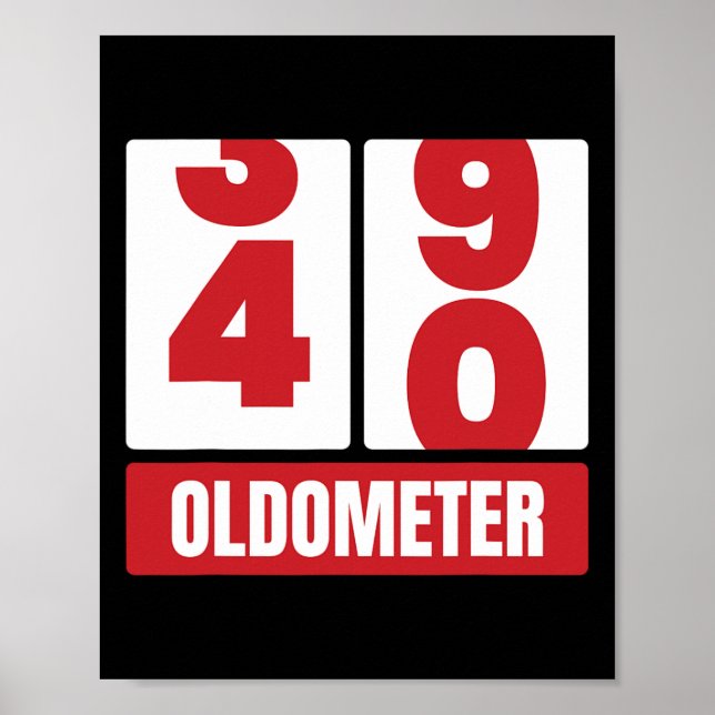 40:e födelsedag Funny Gift Manar Women Oldometer - Poster (Framsidan)