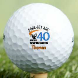 40:e födelsedag Golf Bollar 40 år Funny Gift Blue