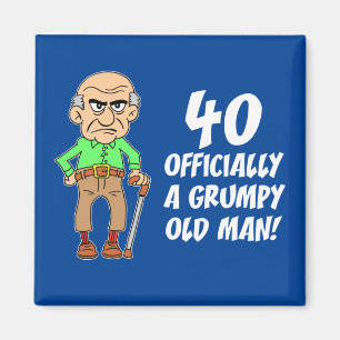 40:e födelsedag Gumpy Old Man Magnet