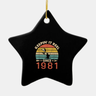40:e födelsedag - håll det klart sedan 1981 Retro Julgransprydnad Keramik