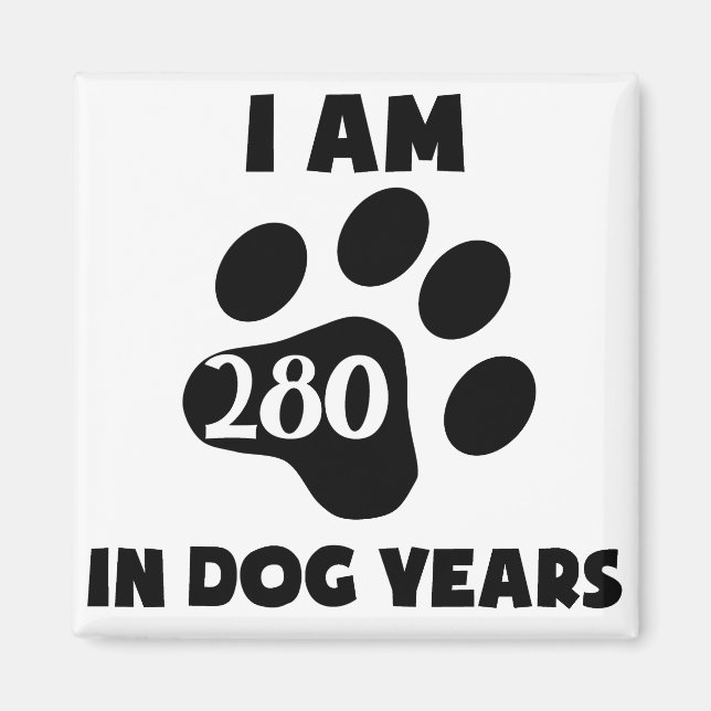 40:e födelsedag Hund Magnet (Framsidan)