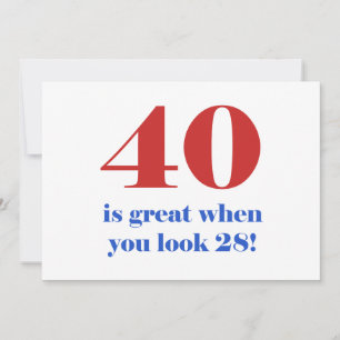 40:e födelsedag i Humor Kort