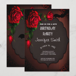 40:e födelsedag i Party gotiic Red Inbjudningar