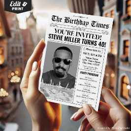 40:e födelsedag - inbjudan till program